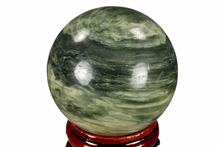 Polished Green Hair Jasper Sphere - China #116238